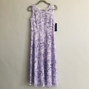 JCP Black Label Sleeveless Paisley Sheath Dress